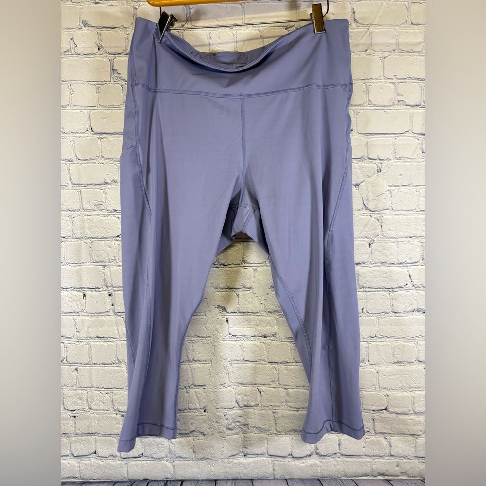 Athleta Dusky Purple Ultimate Stash Pocket Workout Athleisure Capri Leggings 2X